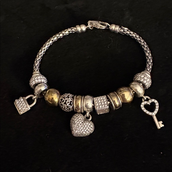 Vintage R.B. Sterling Charm Bracelet marked R.B Sterling 925